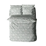 Σετ Σεντόνια Διπλά-Ημίδιπλα (200x260) 50%βαμ-50%πολ Sunshine Menta Collection 480 Grey