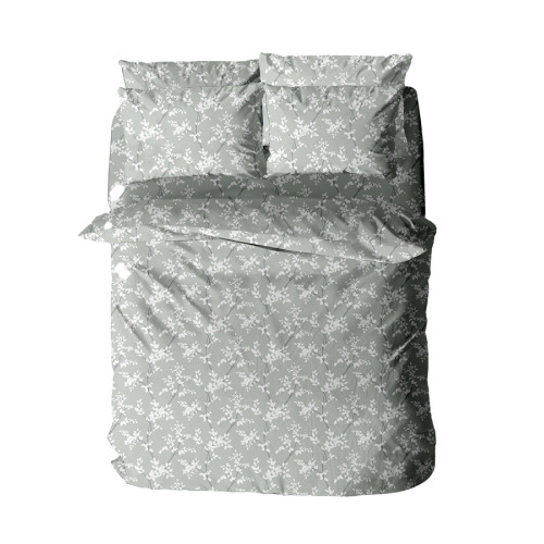 Σετ Σεντόνια Μονά (160x260) Με Λάστιχο 50%βαμ-50%πολ Sunshine Menta Collection 480 Grey