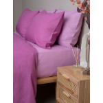 Σετ Σεντόνια Υπέρδιπλα Δίχρωμα (235x250) 50%βαμ-50%πολ Sunshine Menta Double 201 Μωβ-Ροζ