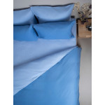 Παπλωματοθήκη Υπέρδιπλη Δίχρωμη (230x250) 50%βαμ-50%πολ Sunshine Menta Double 202 Μπλε-Σιέλ