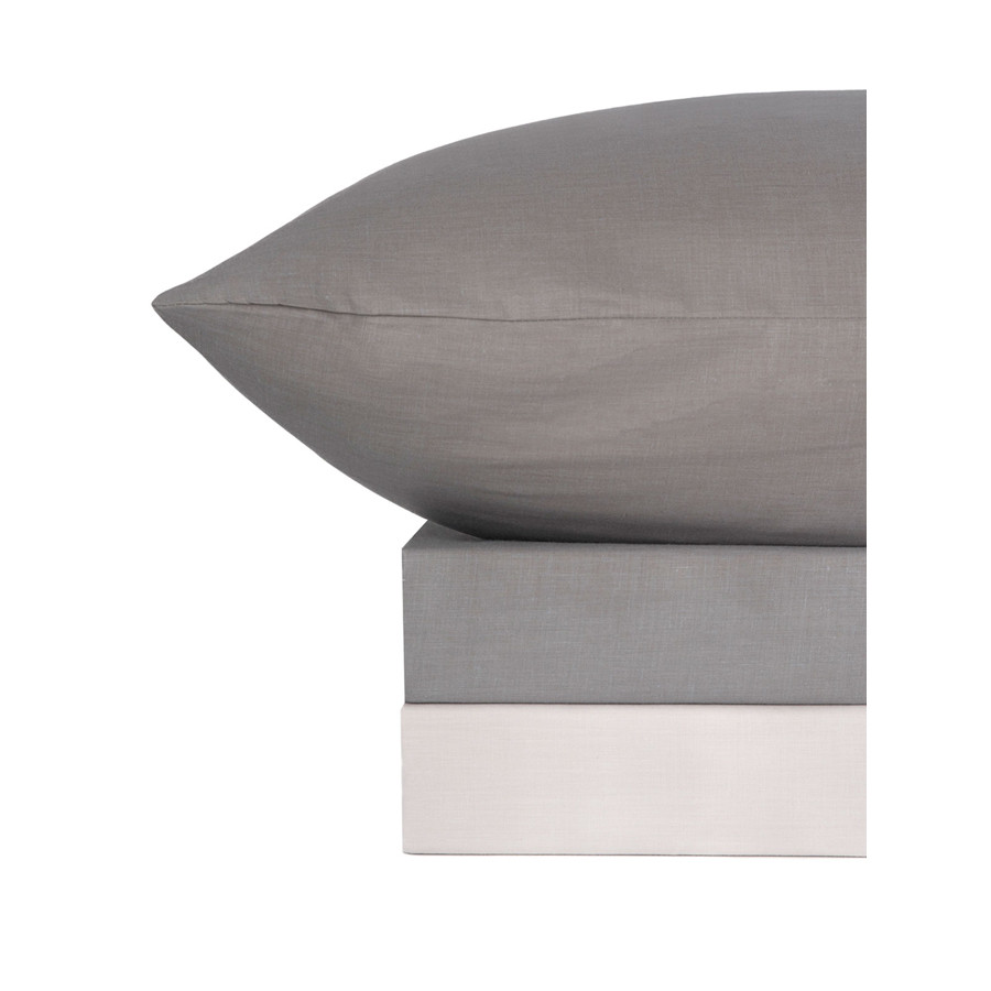 Σετ Σεντόνια Μονά Δίχρωμα (160x250) 50%βαμ-50%πολ Sunshine Menta Double 203 Σκούρο Γκρι-Γκρι