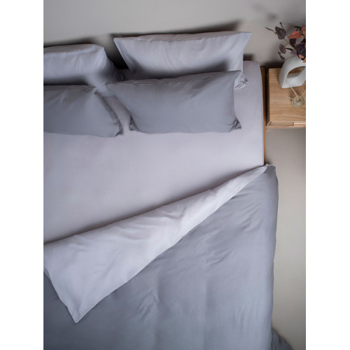 Παπλωματοθήκη Υπέρδιπλη Δίχρωμη (230x250) 50%βαμ-50%πολ Sunshine Menta Double 203 Σκούρο Γκρι-Γκρι