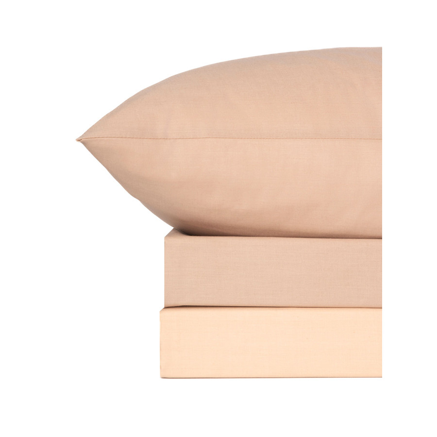 Σετ Σεντόνια Μονά Δίχρωμα (160x250) 50%βαμ-50%πολ Sunshine Menta Double 204 Καφέ-Μπεζ