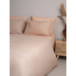 Σετ Σεντόνια Διπλά-Ημίδιπλα Δίχρωμα (200x250) 50%βαμ-50%πολ Sunshine Menta Double 204 Καφέ-Μπεζ