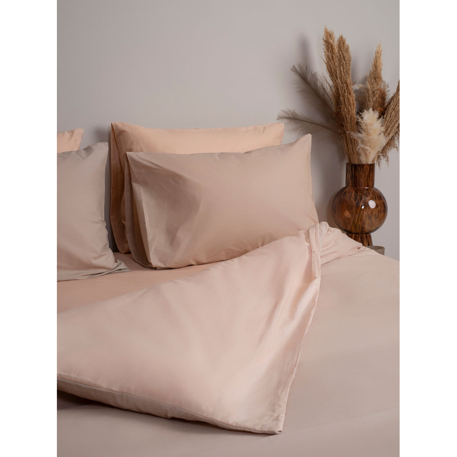 Παπλωματοθήκη Μονή Δίχρωμη (170x250) 50%βαμ-50%πολ Sunshine Menta Double 204 Καφέ-Μπεζ