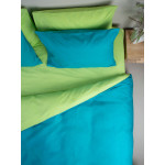 Παπλωματοθήκη Υπέρδιπλη Δίχρωμη (230x250) 50%βαμ-50%πολ Sunshine Menta Double 206 Πετρόλ-Πράσινο