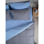 Παπλωματοθήκη Μονή Δίχρωμη (170x250) 50%βαμ-50%πολ Sunshine Menta Double 207 Γκρι-Γαλάζιο