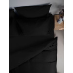Παπλωματοθήκη Υπέρδιπλη Μονόχρωμη (230x250) 50%βαμ-50%πολ Sunshine Menta Double 208 Μαύρο