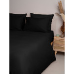 Σετ Σεντόνια Υπέρδιπλα Μονόχρωμα (235x250) 50%βαμ-50%πολ Sunshine Menta Double 208 Μαύρο