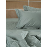 Σεντόνι Μεμονωμένο Υπέρδιπλο (250x280) Βαμβακοσατέν 300 Κλωστών Μονόχρωμο Sunshine Omnia Aqua