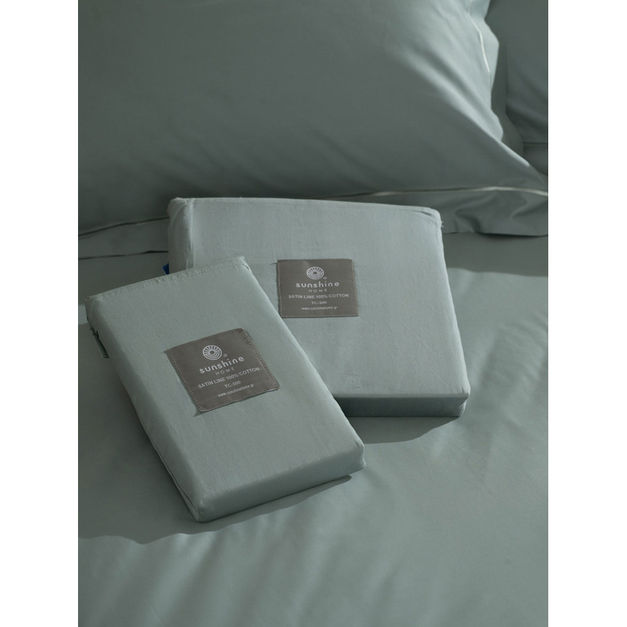 Παπλωματοθήκη Υπέρδιπλη (220x240) Βαμβακοσατέν 300 Κλωστών Sunshine Omnia Aqua