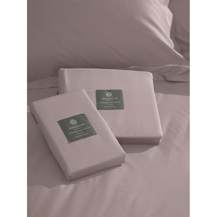 Παπλωματοθήκη Υπέρδιπλη (220x240) Βαμβακοσατέν 300 Κλωστών Sunshine Omnia Powder