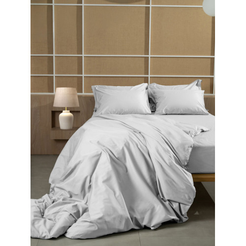 Παπλωματοθήκη Υπέρδιπλη (220x240) Βαμβακοσατέν 300 Κλωστών Sunshine Omnia White