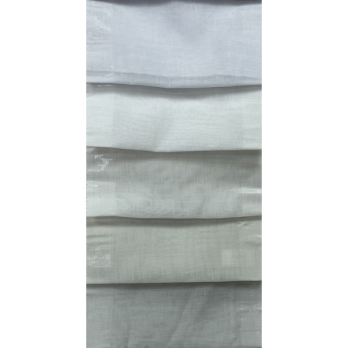 Έτοιμη Κουρτίνα Γάζα Ζασπέ με Τρέσσα (145x260) Ημιδιάφανη Newhome Β2910 Λευκό