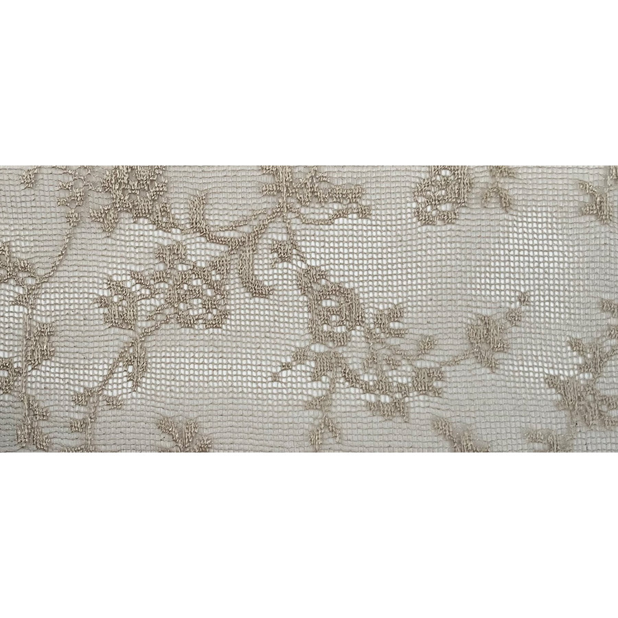 Έτοιμη Κουρτίνα Δαντέλλα με Τρέσσα (145x260) Ημιδιάφανη Newhome ΔΑΝ333 Μπεζ-μελί Floral