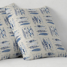 Διακοσμητική θήκη για μαξιλάρια φιγούρας Newhome Sardinha Azul