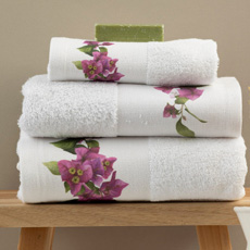 Πετσέτες προσώπου με Εκτύπωση Borea Yaiza 53410 Λευκό 