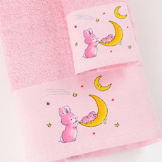 Σετ πετσέτες 2 τεμαχίων Bebe Borea Bunny Ροζ