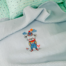Κουβέρτες Παιδικές - Βρεφικές Πικέ (Waffle) Melinen Riviera SS21 Skater Boy