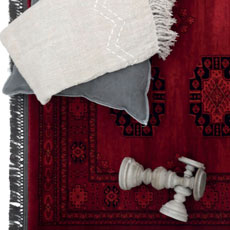 Χαλιά, Σετ Κρεβατοκάμαρας Μηχανοποίητα Royal Carpet Afgan 6871H Dark Red