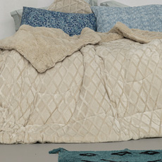 Κουβερτοπάπλωμα Flannel Sherpa Palamaiki Nadine/2 Cream