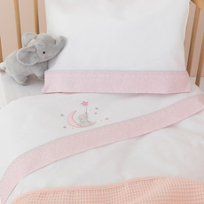 Σετ σεντόνια Μπεμπέ Βαμβακερά Palamaiki BJ531 Pink