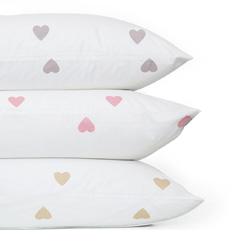 Σεντόνια Βαμβακερά 160 κλωστές Borea Mix & Match Hearts και Diagonal Γκρι