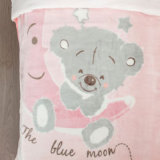 Κουβέρτες Κούνιας Super Soft σε κουτί Borea Moon Ροζ 