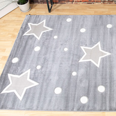 Παιδικά Χαλιά ανάγλυφα Ezzo Vagio Stars A161A Grey