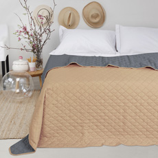Κουβερλί Διπλής Όψης Ultrasonic Melinen Coby Beige - Grey