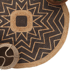 Χαλιά Στρογγυλά διαμ: 1,20μ και 1,60μ με φυσική γιούτα Rpyal Carpet Tonga 291 850