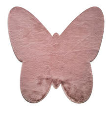 Παιδικά χαλιά από οικολογική γούνα Newhome Fluffy D. Pink JM7 Πεταλούδα