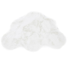 Παιδικά χαλιά 0,80Χ1,20 τεχνητή γούνα, αντιολισθητικό υπόστρωμα Royal Carpet Bunny Kids Cloud White