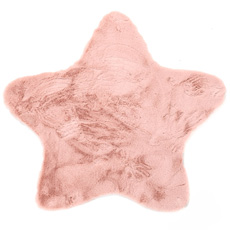 Παιδικά χαλιά 1,00Χ1,00 τεχνητή γούνα, αντιολισθητικό υπόστρωμα Royal Carpet Bunny Kids Star Pink