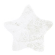 Παιδικά χαλιά 1,00Χ1,00 τεχνητή γούνα, αντιολισθητικό υπόστρωμα Royal Carpet Bunny Kids Star White