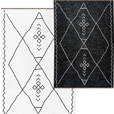 Διπλής Όψεως Χαλιά, Πατάκια, Ezzo Scandy Black White