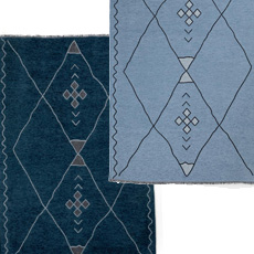 Διπλής Όψεως Χαλιά, Πατάκια, Ezzo Scandy Light Blue - Dark Blue