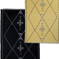 Διπλής Όψεως Χαλιά, Πατάκια, Ezzo Scandy Black Yellow