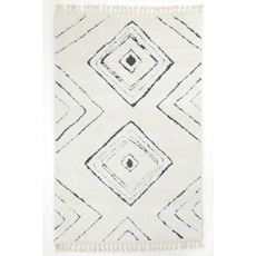 Χαλιά 133x190, 160x230, 200x290 Ανάγλυφα Saggy με Κρόσσι Πλεξούδα Ezzo Soffice B378BX2 Cream