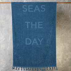 Πετσέτες Θαλάσσης Βελουτέ Melinen Seas the day Blue