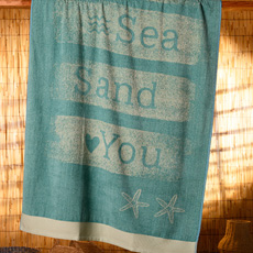Πετσέτες Θαλάσσης Βελουτέ Melinen Sun Sea Sand Aqua
