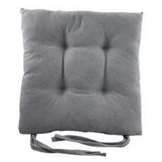 Μαξιλάρια Καρέκλας με δέσιμο Newhome Oliver Γκρι