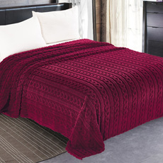 Κουβέρτες Ανάγλυφες Fleece Newhome Knitted Κροκί