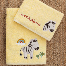 Πετσέτες Παιδικές 2 τεμαχίων με Ζέβρα Palamaiki Kaboo