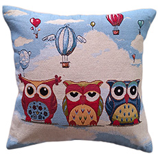 Διακοσμητική Θήκη Newhome Βέλγικο Owls Hot Air Balloons No01